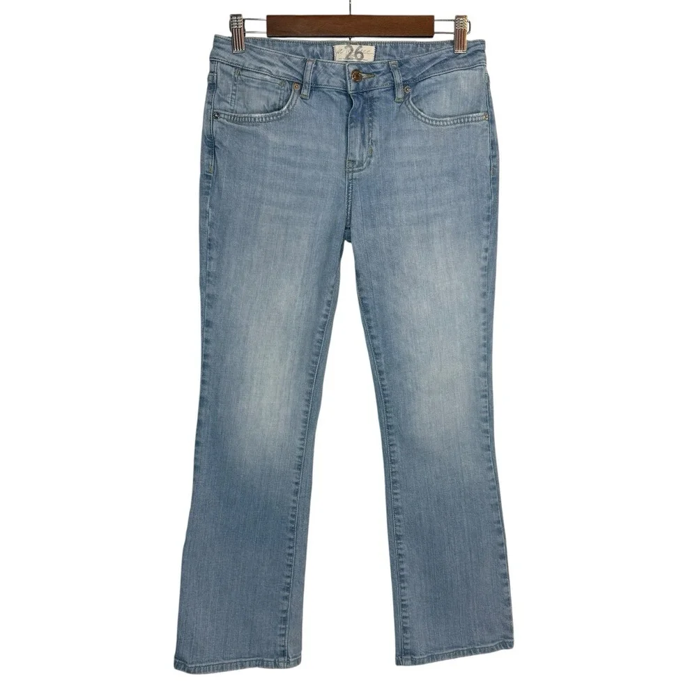 Free People We The‎ Free Bootcut Mid Rise Jeans Size 26 Cropped Ankle Denim